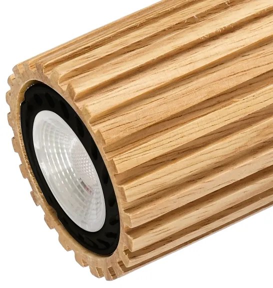 Brilagi - Bodové svietidlo MODERN WOOD 3xGU10/8W/230V drevo/čierna
