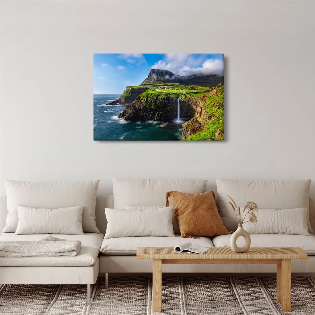 Obraz - Vodopád Múlafossur (90x60 cm)