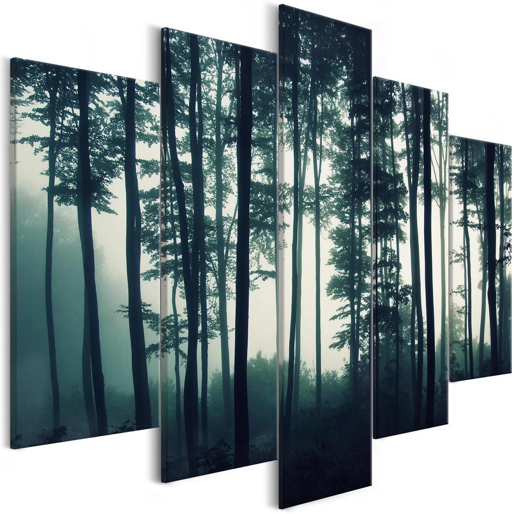 Artgeist Obraz - Dark Forest (5 Parts) Wide Veľkosť: 100x50, Verzia: Premium Print