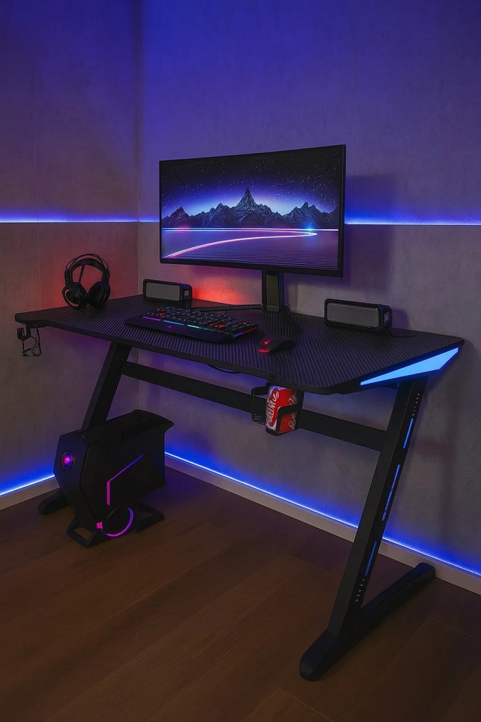 Herný stôl BG04 čierny 120 cm