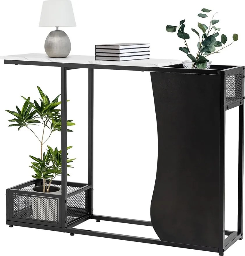 Konferenčný stolík s faux mramorovou doskou