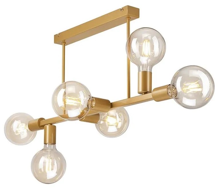 Luster na tyči ASTRID 6xE27/60W/230V zlatá