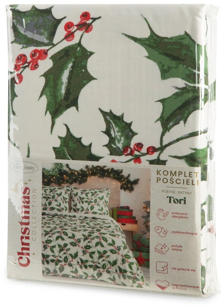 VIANOČNÉ OBLIEČKY Z MIKROVLÁKNA TORI 200X220 CM, 2 KS 70X80 CM VZOROVANÉ