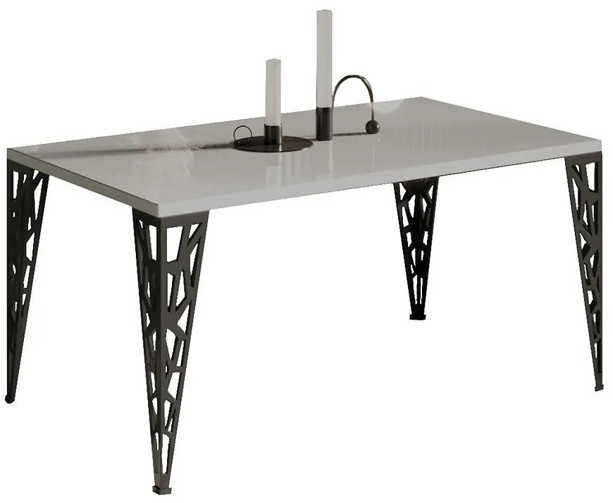 Konferenčný stolík Monza 100 biela lesklá