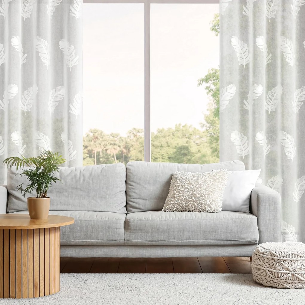 ZÁCLONA NA KRÚŽKOCH LIRENA 140X250 CM VZOROVANÁ