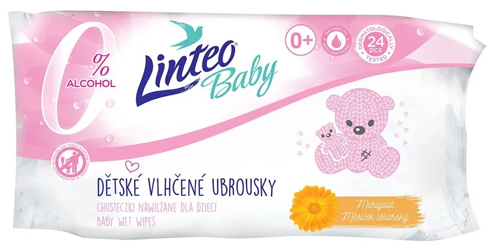 Detské vlhčené obrúsky Linteo Baby 24ks