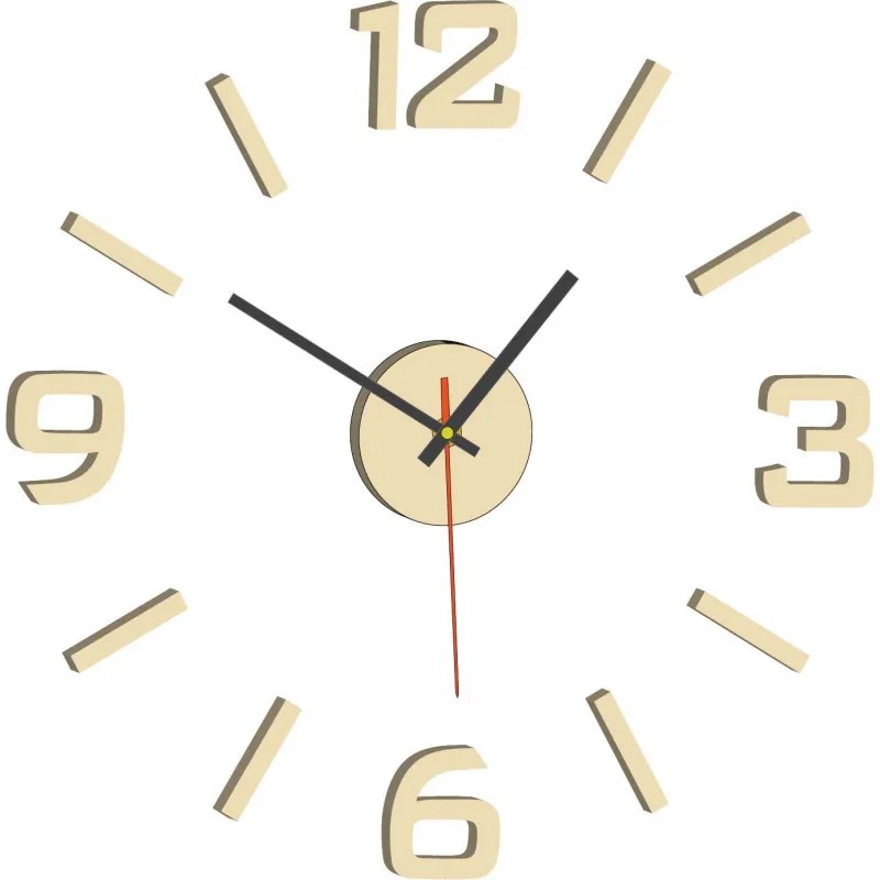 Nalepovacie nástenné hodiny z akrylu – moderné 3D plexi hodiny | SENTOP X0089