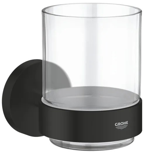 GROHE 411942430 - Sklenený pohár s držiakom START čierny