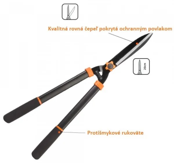Záhradné nožnice s rovnou čepeľou
