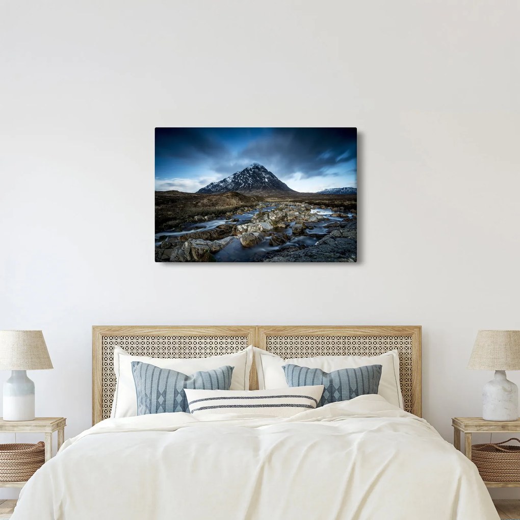 Obraz hory a rieky (90x60 cm)