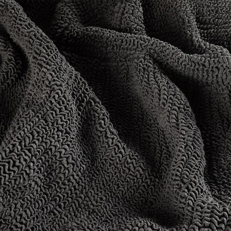 Bielastické poťahy COSTINA antracit kreslo ušiak (š. 60 - 110 cm)