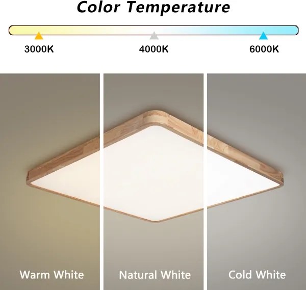 BRILAGI - Stmievateľné LED svietidlo WOODLINE SQUARE LED/100W/230V dub 80x80 cm + DO