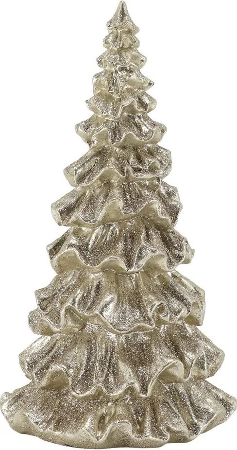 Elegantný vianočný champagne stromček s trblietkami Glitt Forest - 13*25 cm