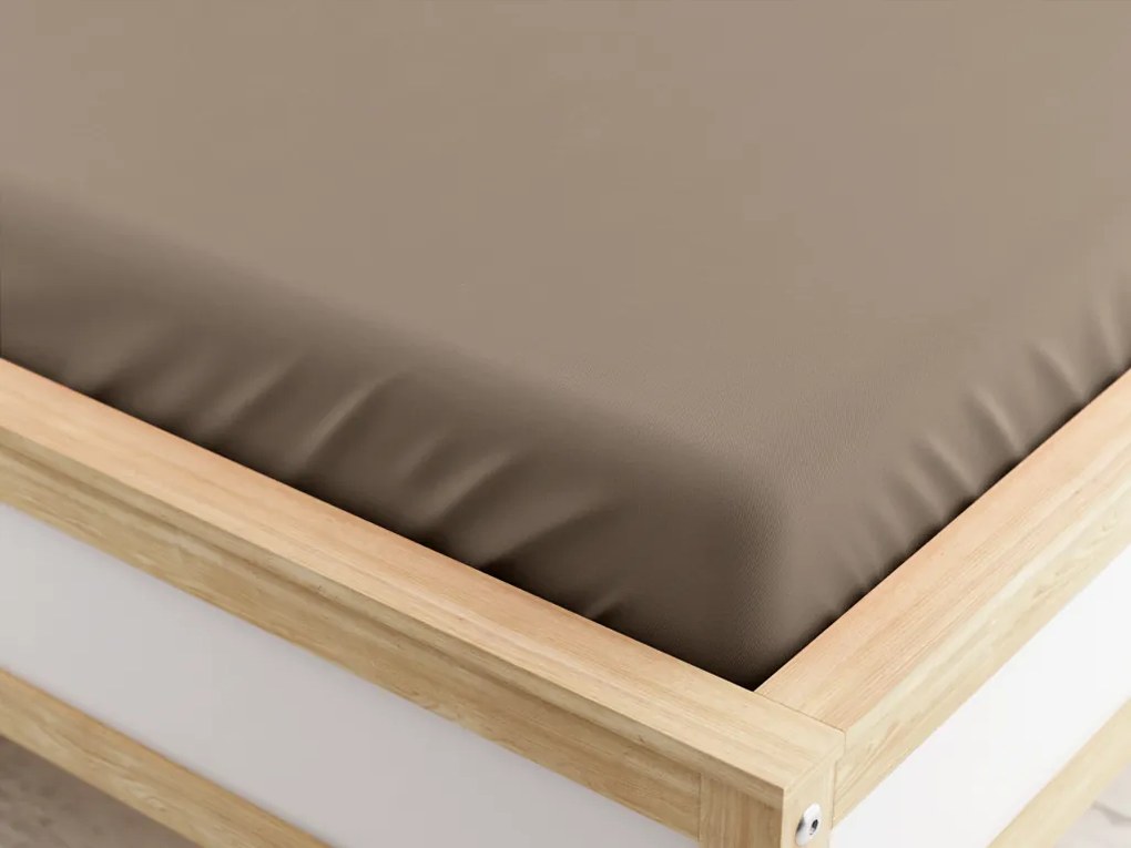 Napínacia plachta z mikrovlákna svetlo hnedé 90 x 200 cm