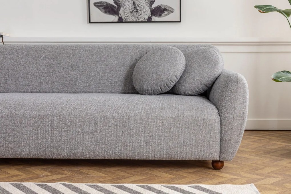 Rohová sedací souprava Eddy 273 cm světle šedá levá