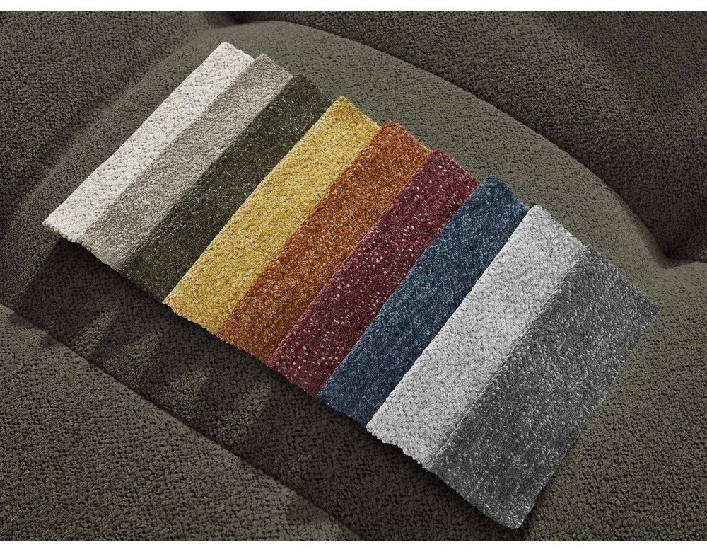 Khaki ženilková rozkladacia/s úložným priestorom rohová pohovka (pravý roh/s leňoškou) Roxelane – Bobochic Paris