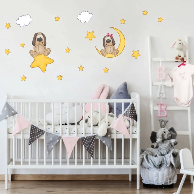 Nálepka - Psíkovia s hviezdami