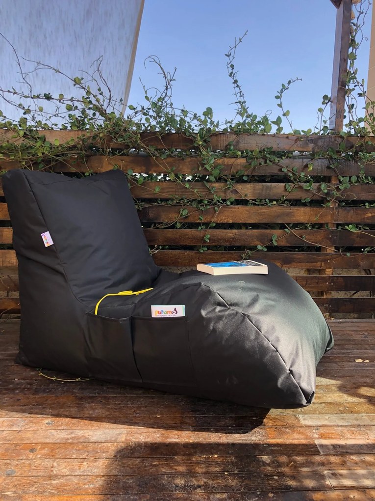 Sedací vak ve tvaru lenošky Daybed černý