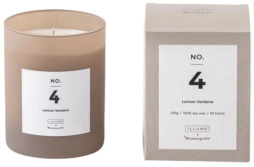 Vonná sviečka doba horenia 50 h No. 4 Lemon Verbena – ILLUME x Bloomingville