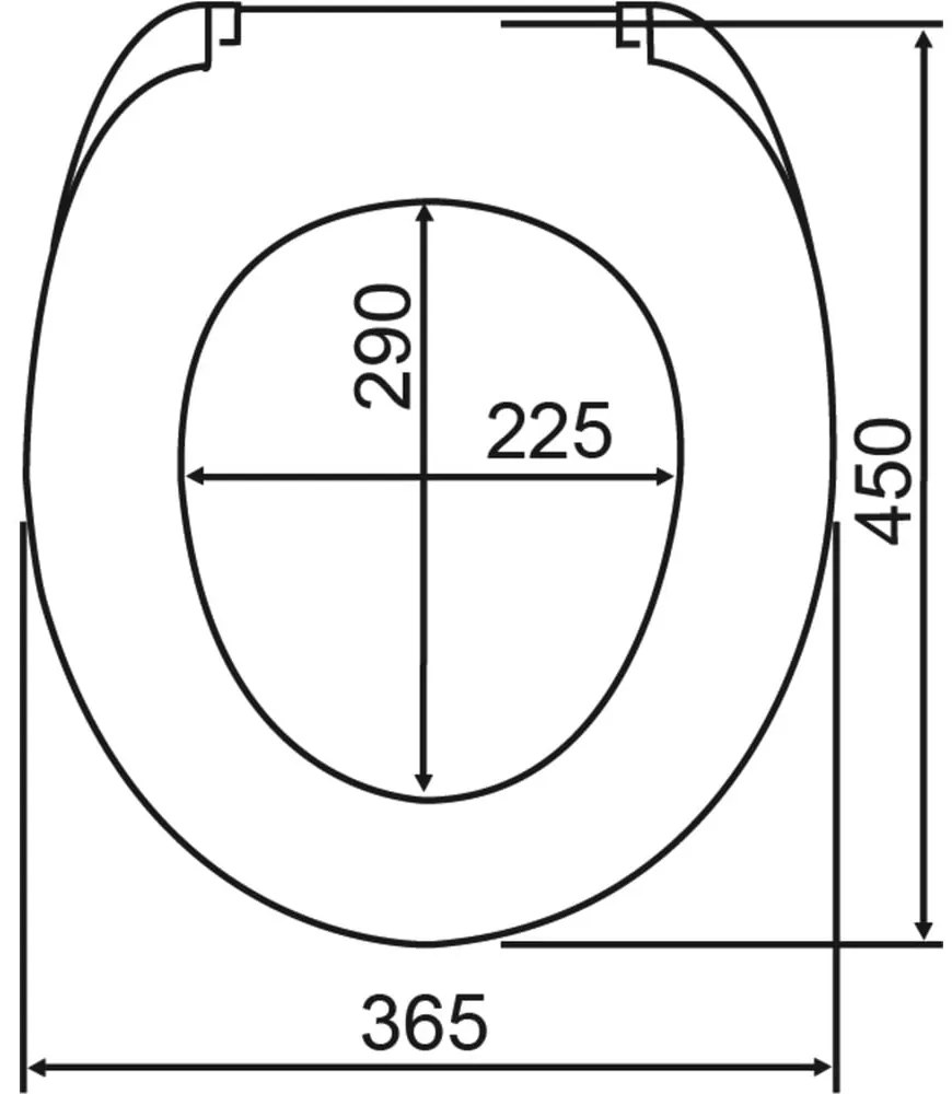 Záchodová doska s automatickým zatváraním 36,5 x 45 cm Baltic – Wenko