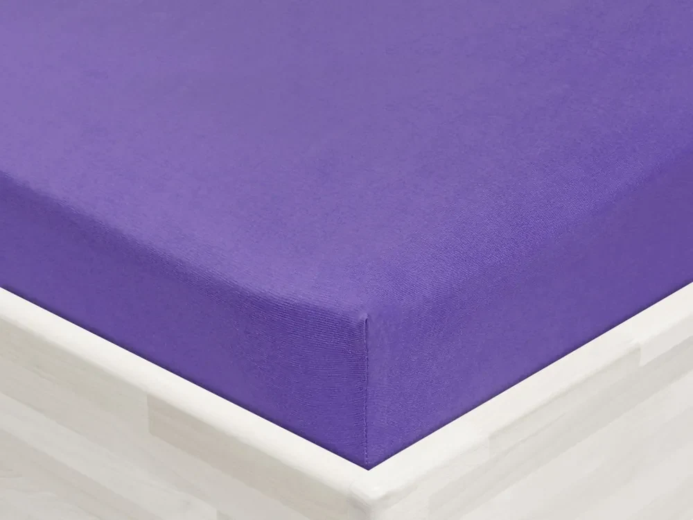 Jersey napínacie prestieradlo JR-013 Fialové 90 x 220 - výška 20 cm