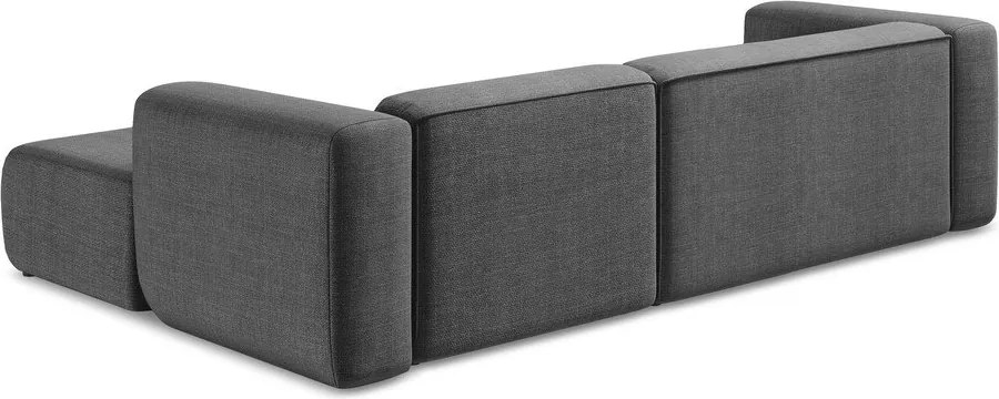 Sivá rohová pohovka (pravý roh/s leňoškou) Ekahi – Makamii