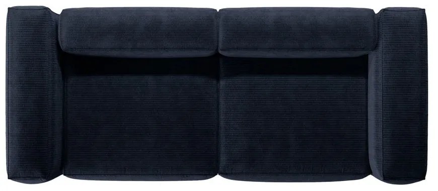 Tmavomodrá menčestrová pohovka 264 cm Bergano – Cosmopolitan Design