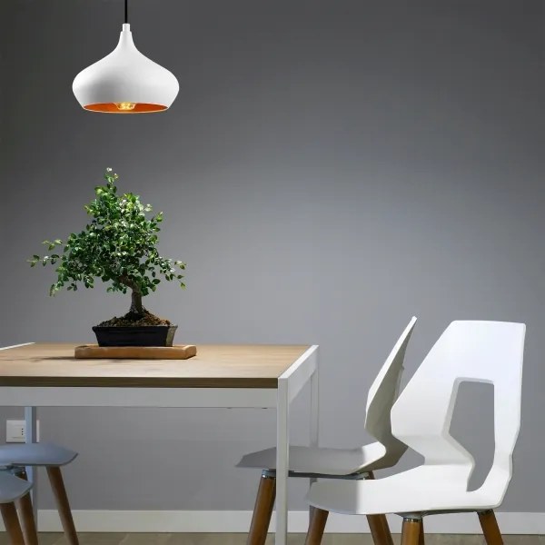 Luster na lanku DODO 1xE27/40W/230V biela