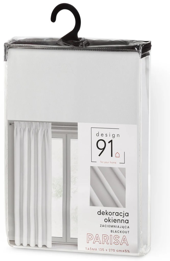 ZATEMŇOVACÍ ZÁVES NA PÁSKE PARISA 135X270 CM BIELA