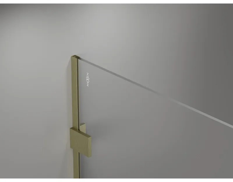 Mexen Lunar sprchová stena pravá 60 x 200 cm, 8mm číre sklo, zlatá matná, 830-060-000-55-00-P
