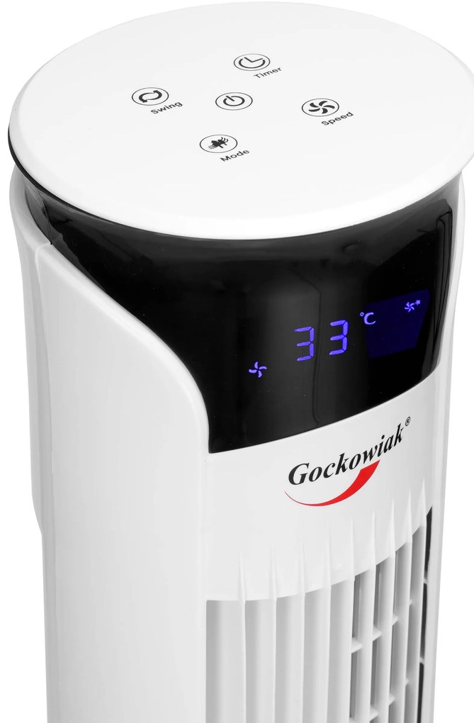 Stĺpový ventilátor TOPLO biely
