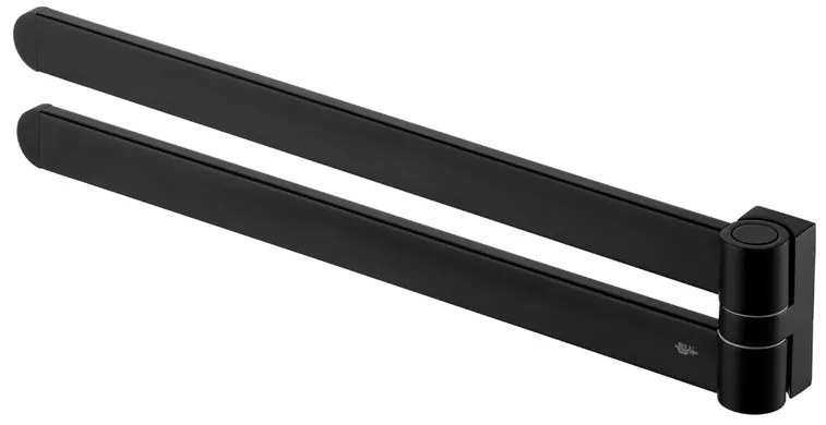 BISK Erga Futura, 2-ramenný vešiak na uteráky 435 mm, čierna matná, ERG-02968