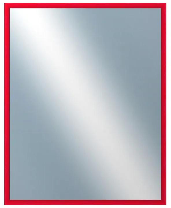DANTIK - Zrkadlo v rámu, rozmer s rámom 80x100 cm z lišty BOX červená morená (1750)
