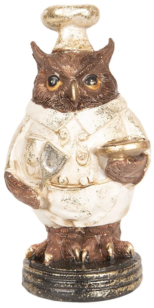 Dekoratívne soška sovy kuchára - 8 * 7 * 14 cm