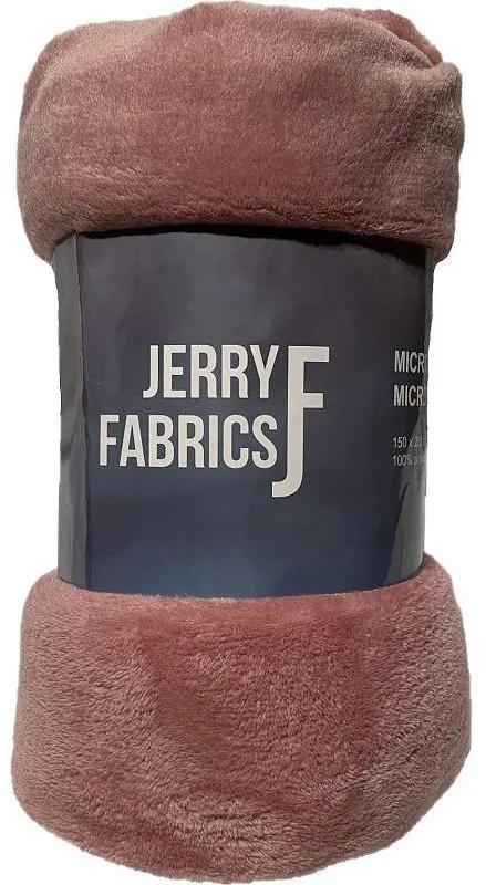 JERRY FABRICS -  JERRY FABRICS Deka microflanel super soft Staroružová Polyester, 150/200 cm