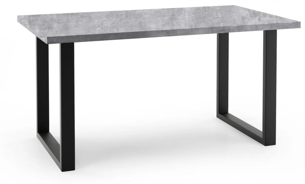 Rozkladací jedálenský stôl BOWEN šedý betón Rozmer stola: 140/240x80cm