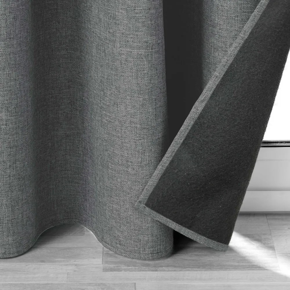 Antracitový odhlučňovací záves 140x260 cm Jupiter – douceur d'intérieur