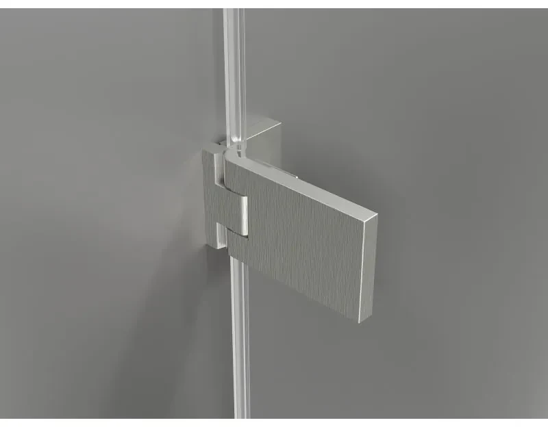 Mexen Lunar-F L, sprchový kút pravý 80 x 80 cm, 8mm číre sklo, oceľový profil, 836L-080-080-97-00-P