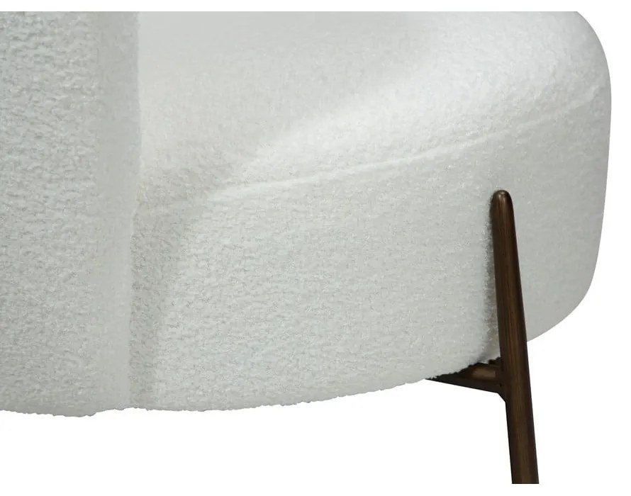 Biele kreslo z textílie buklé Orbit – DAN-FORM Denmark