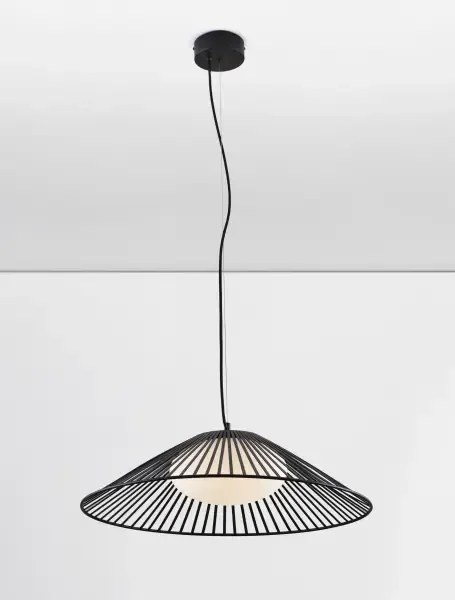 LED čierny moderný luster Brume 60