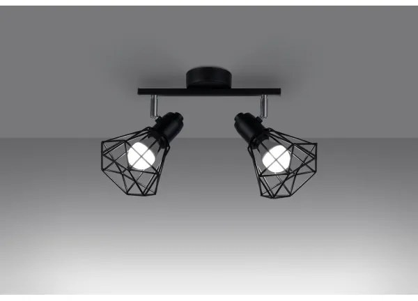 Sollux SL.1106 - Bodové svietidlo ARTEMIS 2xE14/40W/230V čierna