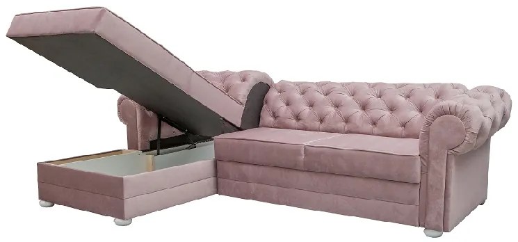 Sedačka v štýle Chesterfield Vertigo, zelená Roh: Orientace rohu Levý roh