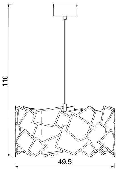 Luster na lanku CAMO 3xE27/15W/230V zlatá