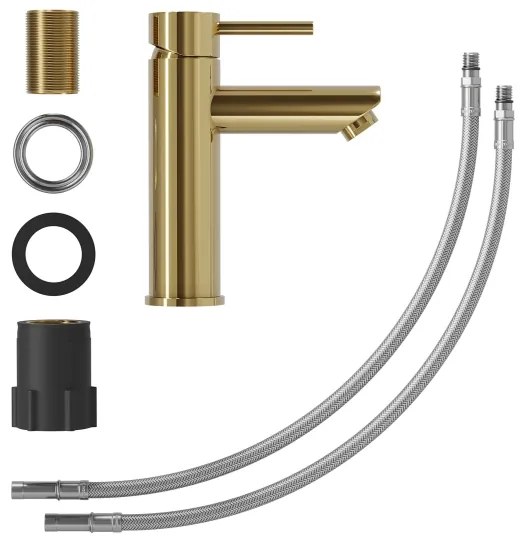 Umývadlová batéria RINGSTED 17,8 cm, lesklá mosadz