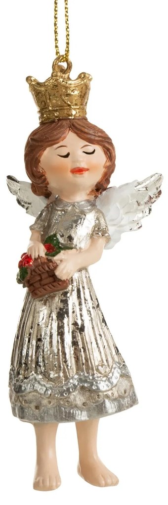 VIANOČNÁ DEKORÁCIA SADA 4KS ANGEL 9 CM VIACFAREBNÁ