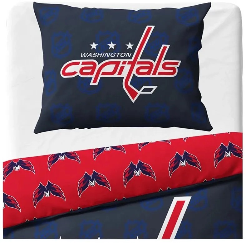 NHL Hokejové obliečky Washington Capitals Shields 140x200/70x90 cm