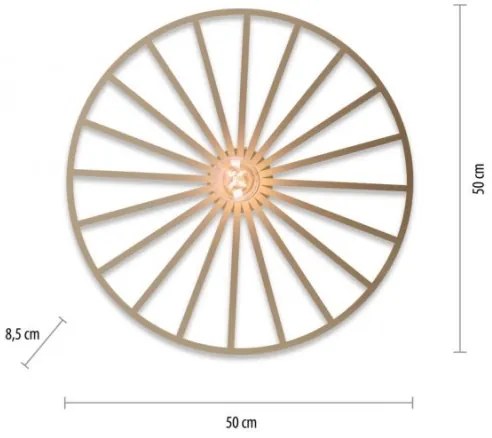 JUST LIGHT. 15636-60 - Stropné svietidlo SPIKE 1xE27/40W/230V pr. 50 cm mosadz