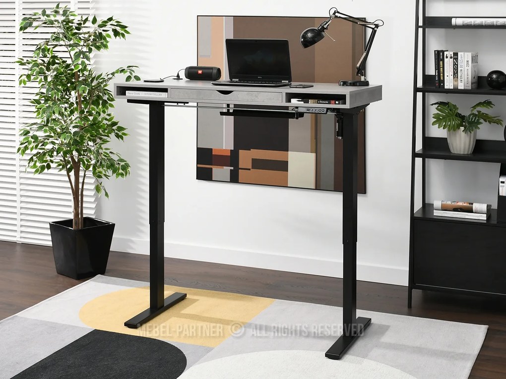 PC stolík Osto 120 (betón + biela). Vlastná spoľahlivá doprava až k Vám domov. 1109822
