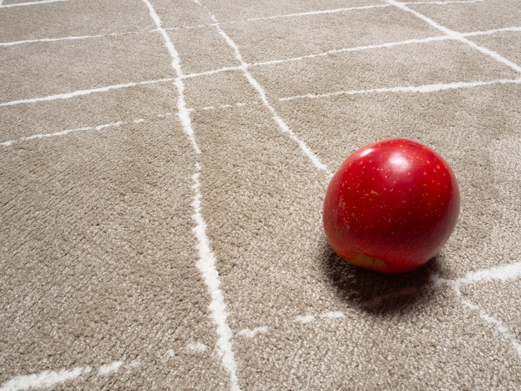 Spoltex, Kusový koberec Ambiance 681253-02 Beige, 120x170, béžová, kancelária