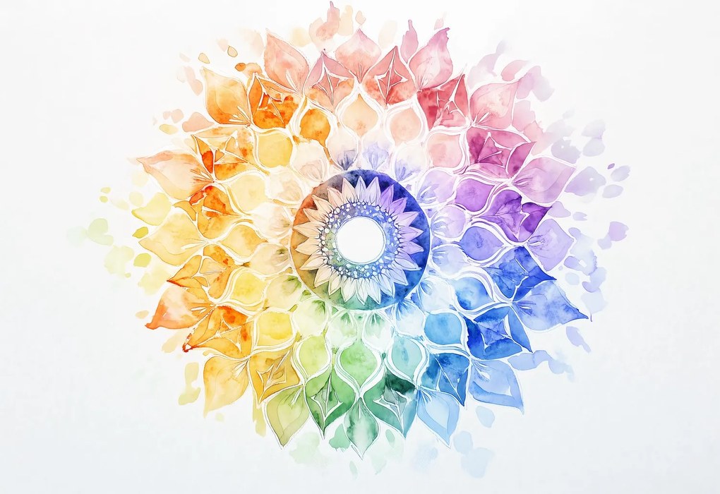 Fototapeta - Dúhová mandala (147x102 cm)